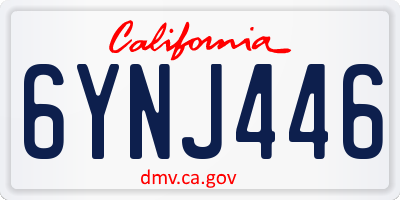 CA license plate 6YNJ446