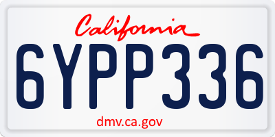 CA license plate 6YPP336