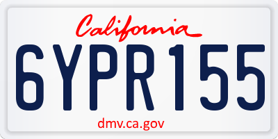 CA license plate 6YPR155