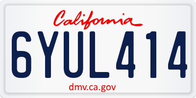 CA license plate 6YUL414