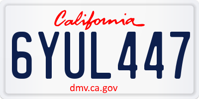 CA license plate 6YUL447