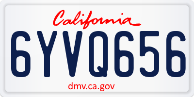 CA license plate 6YVQ656