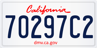 CA license plate 70297C2