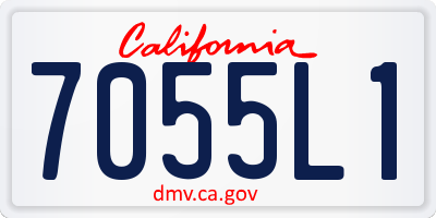 CA license plate 7055L1