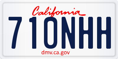 CA license plate 710NHH