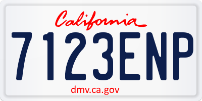 CA license plate 7123ENP