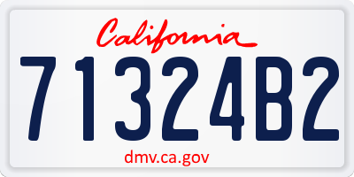 CA license plate 71324B2