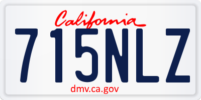 CA license plate 715NLZ