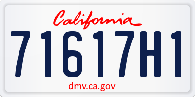 CA license plate 71617H1