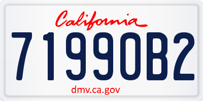 CA license plate 71990B2