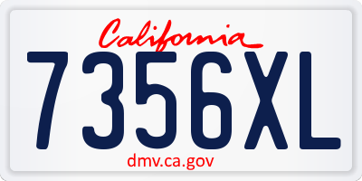 CA license plate 7356XL