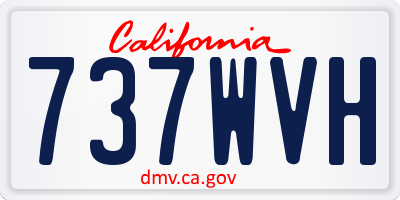 CA license plate 737WVH