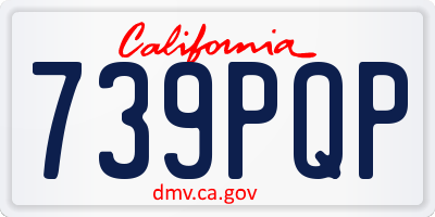 CA license plate 739PQP