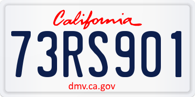 CA license plate 73RS901