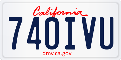 CA license plate 740IVU