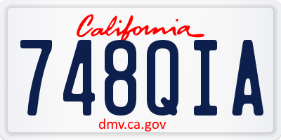 CA license plate 748QIA