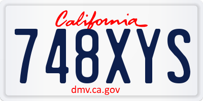 CA license plate 748XYS