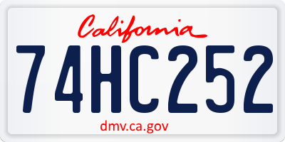 CA license plate 74HC252