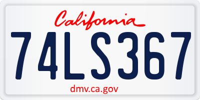 CA license plate 74LS367