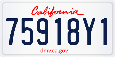 CA license plate 75918Y1