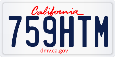 CA license plate 759HTM