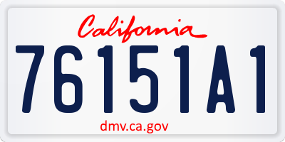 CA license plate 76151A1