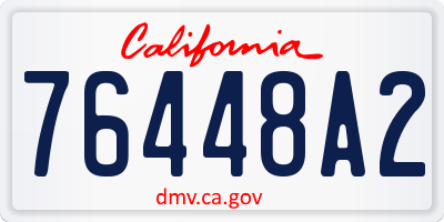 CA license plate 76448A2