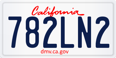 CA license plate 782LN2