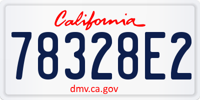 CA license plate 78328E2