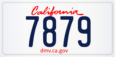 CA license plate 7879