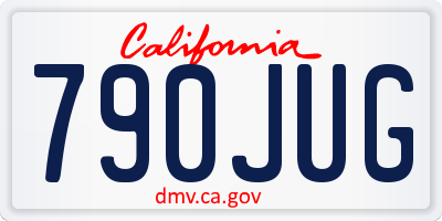 CA license plate 790JUG