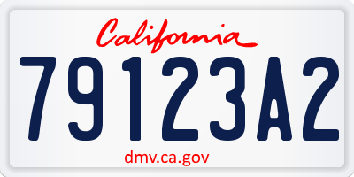 CA license plate 79123A2