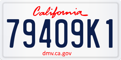 CA license plate 79409K1