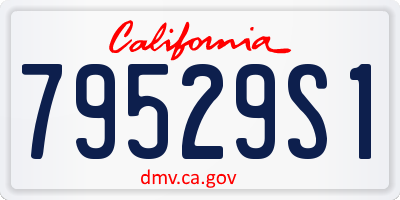 CA license plate 79529S1