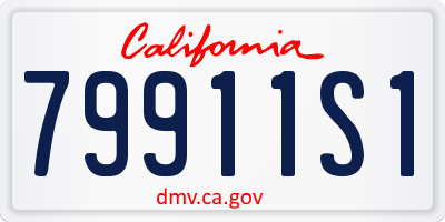 CA license plate 79911S1