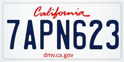 CA license plate 7APN623