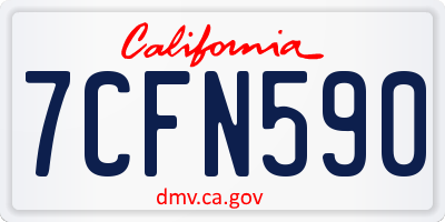 CA license plate 7CFN590