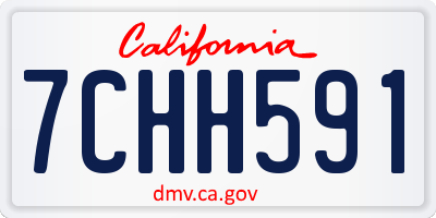 CA license plate 7CHH591