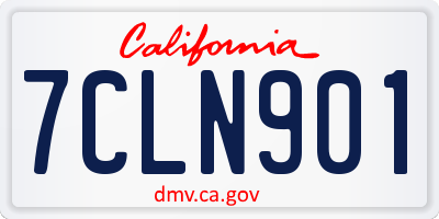 CA license plate 7CLN901