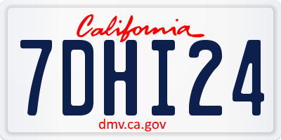 CA license plate 7DHI24