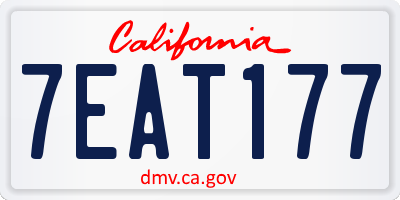 CA license plate 7EAT177