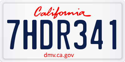 CA license plate 7HDR341