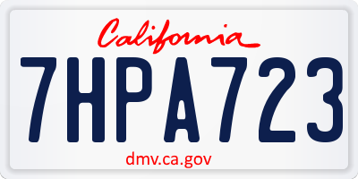 CA license plate 7HPA723
