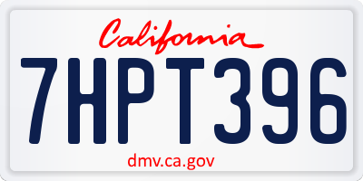 CA license plate 7HPT396
