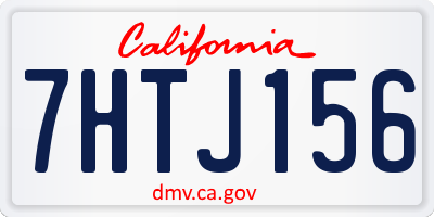 CA license plate 7HTJ156