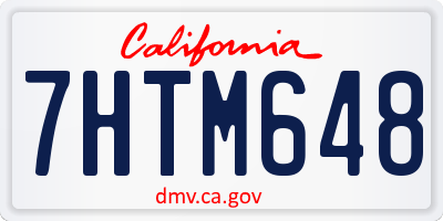 CA license plate 7HTM648
