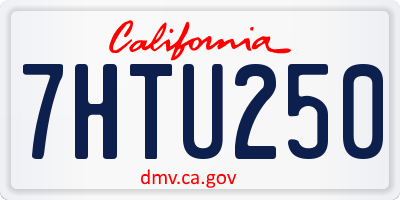 CA license plate 7HTU250