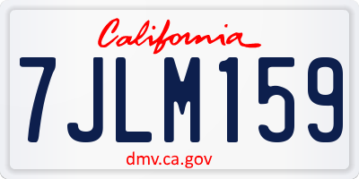 CA license plate 7JLM159