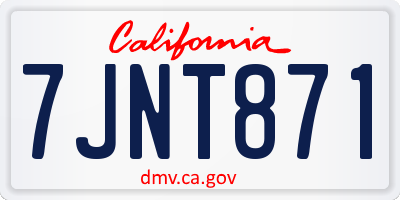 CA license plate 7JNT871