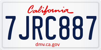 CA license plate 7JRC887